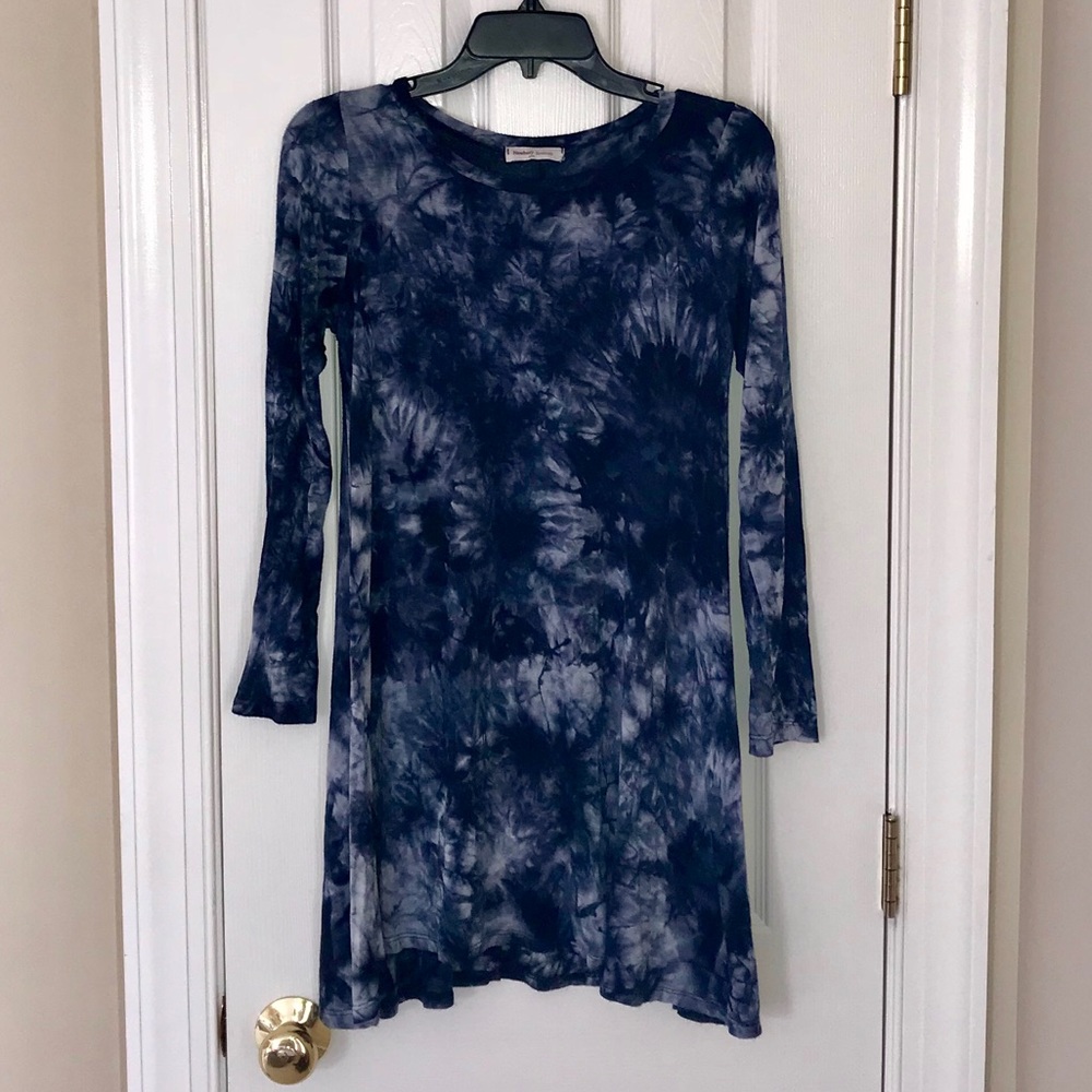 Women’s Printed Blue Loose Fitting Dress